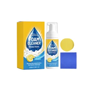 Car Interior Foam Cleaner Automotive Leather Care Deep Cleaning Spray Kit With Sponge And Cleaning Cloth