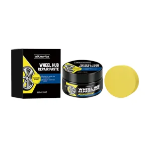 Hikmarion Pasta per Riparazione Cerchi Auto 50g Kit Rimozione Graffi con Spugna