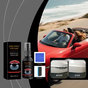 Spray Revestimiento Coche Pintura Reparación Arañazos Con Esponja Y Toalla Microfibra