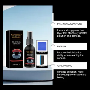 Set de spray de nano revestimiento para coche con frasco de 50ml, toalla y esponja de pintura.