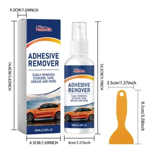 HOMONTH adhesive remover spray 100ml with scraper tool, fast acting sticker and tape remover.