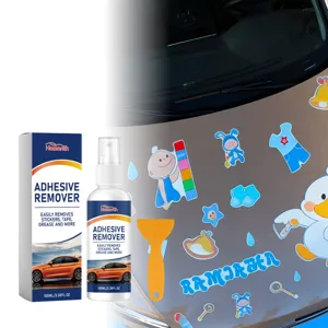 Multi Purpose Adhesive Remover Spray Sticker Residue Cleaner With Plastic Scraper For Car And Home Surface