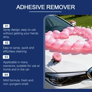 Adhesive remover spray for fast and effortless cleaning of stickers and glue labels.