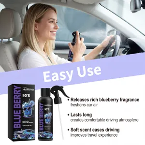 Spray Deodorante Auto 100ml Lunga Durata Fragranza Mirtillo Interni.