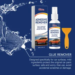 HOMONTH car adhesive remover spray 100ml with scraper for clearing stickers and tape.
