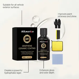 Kit de revestimiento cerámico de grafeno Hikmarion 50ml para protección de pintura y brillo.