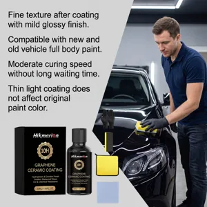 Hikmarion kit de recubrimiento cerámico de grafeno 50ml protección de pintura brillo.