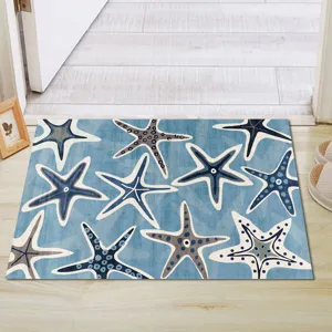 Cartoon starfish bath mat non slip floor mat absorbent door mat for home bathroom decor item