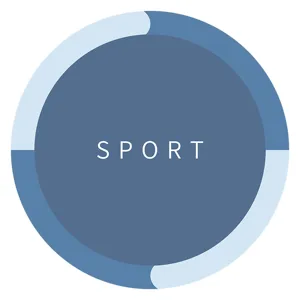 Minimalist solid circular sports floor mat detail, clean blue design for home gym use.