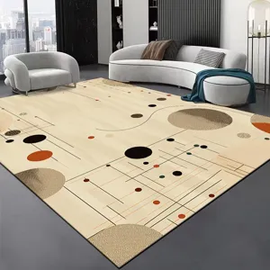Tappeto da soggiorno geometrico moderno morbido tappetino in velluto per la casa