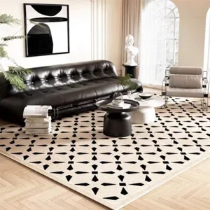 Modern INS Style Luxury Living Room Area Rug Washable Non-Slip Carpet Geometric Pattern Floor Mat Home Decor