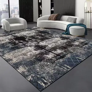 Modern Minimalist Crystal Velvet Living Room Carpet Geometric Pattern Dirt Resistant Anti Slip Bedroom Bedside Rug