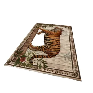 3d tiger print living room large area non slip rectangular floor rug for bedroom decor