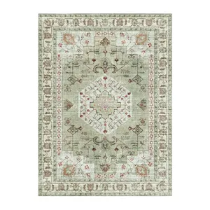 Vintage Persian bohemian style area rug with intricate geometric floral patterns for home living room.