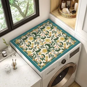 Tappeto coprilavatrice americano antipolvere quadrato vintage floreale decorazione casa