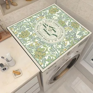 Cubierta superior de lavadora a prueba de polvo vintage floral antideslizante alfombrilla