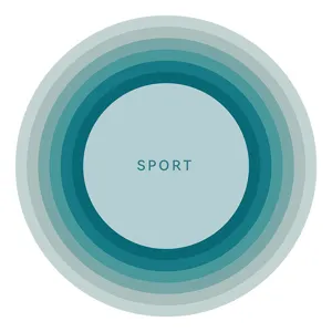Detailed view of the round minimalist sports mat showing the elegant concentric circle design.