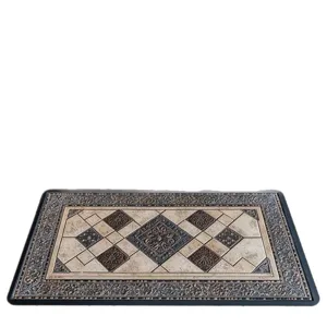 3D embossed diatomite bath mat non-slip absorbent floor mat for home bathroom door.