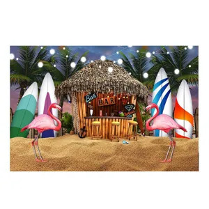 Sommer Strand Flamingo Kieselgur Badabsorbierende Fußmatte Details Ansicht für Wohnung.