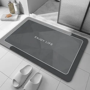 Tapis de bain absorbant en terre de diatomée, cuisine et paillasson antidérapant pour la maison.
