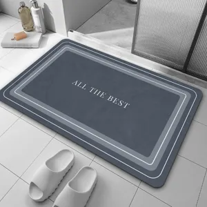 Tapis de bain en terre de diatomée minimaliste, absorbant et antidérapant pour la maison.
