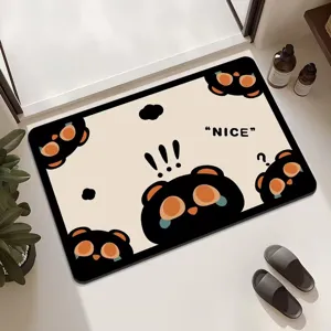 Süße Cartoon Katze saugfähige Fußmatte für Badezimmer, rutschfester, schneller Badteppich.