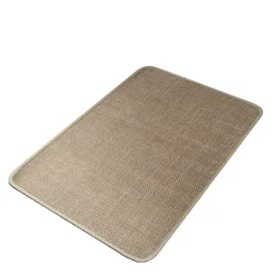 Tapis de bain tissé avec dos antidérapant, tapis rectangulaire minimaliste pour la maison.