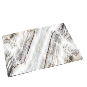 Minimalist marble pattern diatomaceous earth bath mat quick dry non slip floor mat for home bathroom