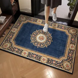 Tappeto da ingresso in stile persiano, tappeto antiscivolo in velluto di cristallo per corridoio.
