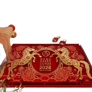 Chinese New Year 2026 Year of the Horse red doormat festive floor mat for front door entrance