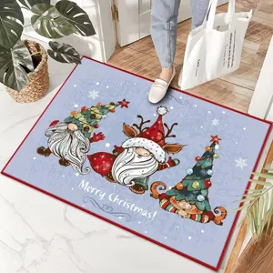 Tappeto natalizio con gnomo antiscivolo per ingresso di casa decorazione festiva