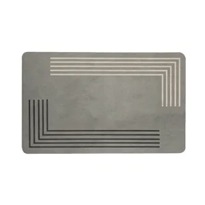 Minimalist diatomaceous earth bath mat absorbent non-slip floor mat for bathroom