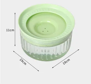 Transparent pet water bowl anti-splashing floating design dog cat drinking bowl 11x19cm