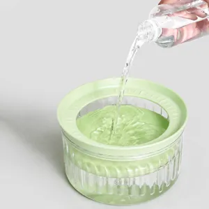 Transparent floating pet water bowl anti-wet mouth dog drinking bowl 1800ml large capacity