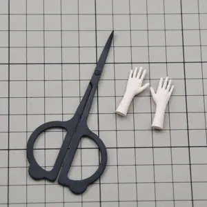 Mini Micro Curved Detail Scissors For Polymer Clay Soft Pottery Craft DIY Doll Making Tool Metal Craft Scissors