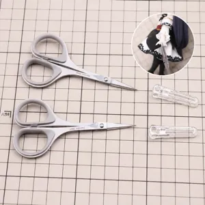 Mini Stainless Steel Detail Scissors Craft Scissors Straight And Curved Head Precision Scissors For Clay Art DIY Handmade