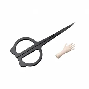 Mini craft scissors with curved tip design for ultra-light clay, doll making, and DIY projects.