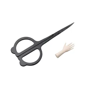 Mini detail scissors for polymer clay DIY doll making, micro curved crafting cutting tool.