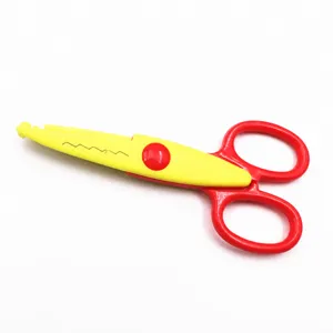 Children craft lace scissors wavy edge paper cutting tool DIY clay accessory 13cm long
