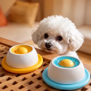 Pet Slow Feeder Bowl Interactive Dog Toy Slow Eating Puzzle Bowl Cat Slow Feeder With Rotating Ball Pet Supplies