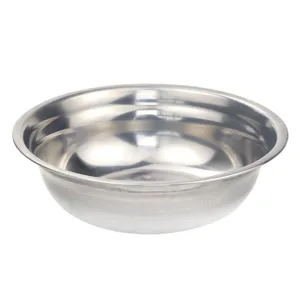 Edelstahlnapf für Hunde und Katzen, langlebiger Futternapf aus Metall, silberne Wasserschale.