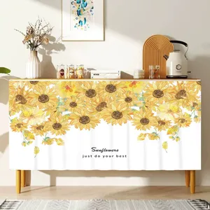 Sonnenblume Schrank Staubaushang Detail, schöner Blumen Druck Heimtextilien Dekor.