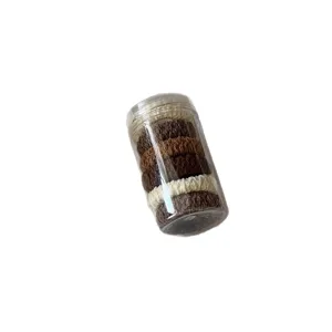 Thickened elastic hair ties in a clear storage jar, durable scrunchies for daily ponytails.