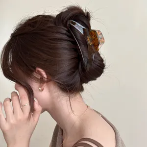 Vintage Acetat Ausgehöhlte Haarklammer Für Damen High-End Geometrische Haarklammer Hinterkopf Haarklemme Mode Haarschmuck