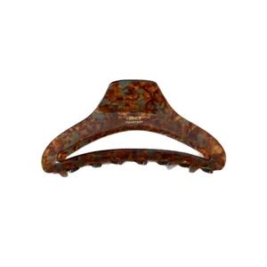 Große Acetat Haarklammer mit hohlem Bogen-Design, elegantes Schildpatt-Muster für Damenhaar.