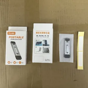 Metal foldable phone stand back sticker adjustable multi-functional desktop holder detail view