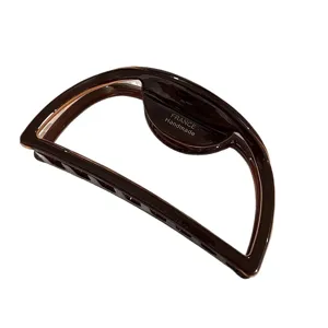 Acetat Haarklammer Schildpatt hohl halbzirkulär Haifischklammer Damen Haaraccessoires