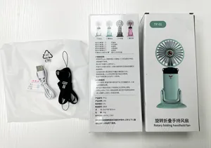 Ventilatore portatile pieghevole a mano con display digitale mini ventilatore da tavolo