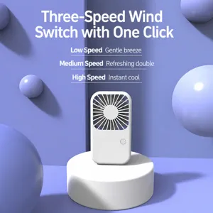Ventilateur Portable Mini USB Rechargeable de Poche de Bureau Avec Support de Téléphone Ventilateur de Refroidissement à 3 Vitesses Pour Bureau
