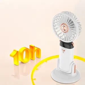 Mini ventilatore portatile da tavolo e mano pieghevole con batteria ricaricabile per estate.